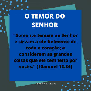 O TEMOR DO SENHOR